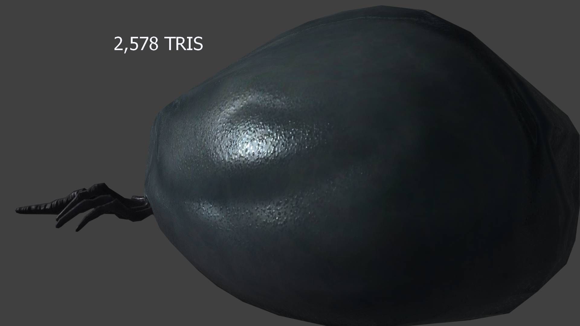 well fed tick Low-poly 3D model_5