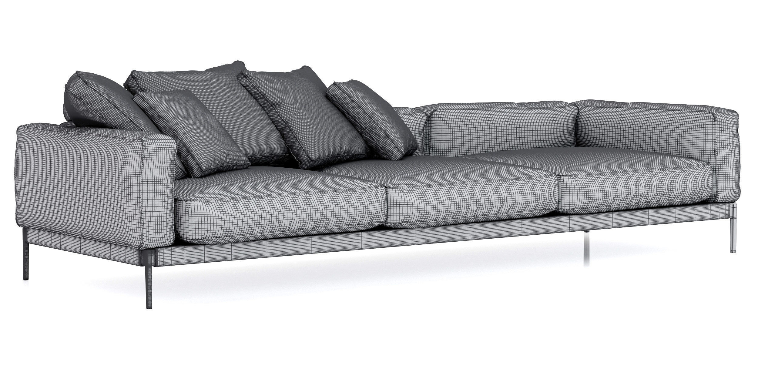 Flexform Romeo sofa 3D model_7