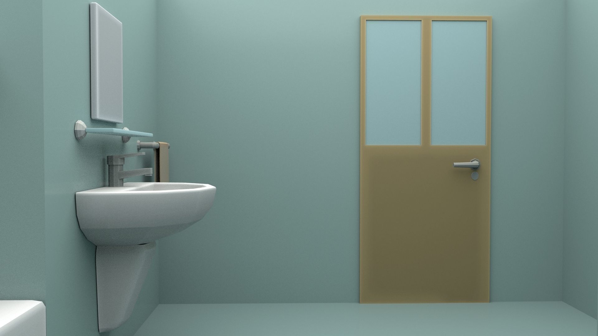 Cartoon Bathroom Low-poly 3D model_50