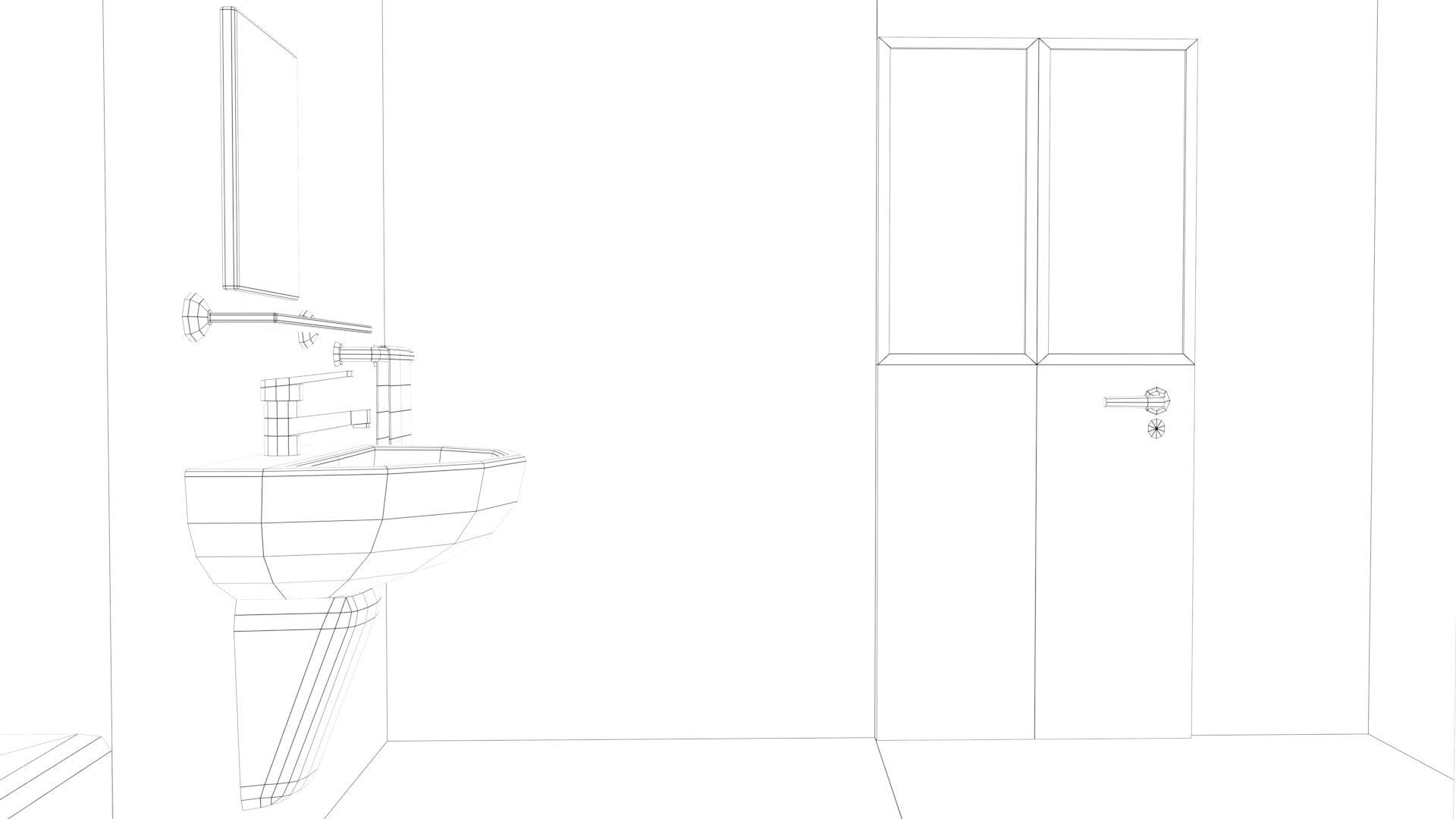 Cartoon Bathroom Low-poly 3D model_51