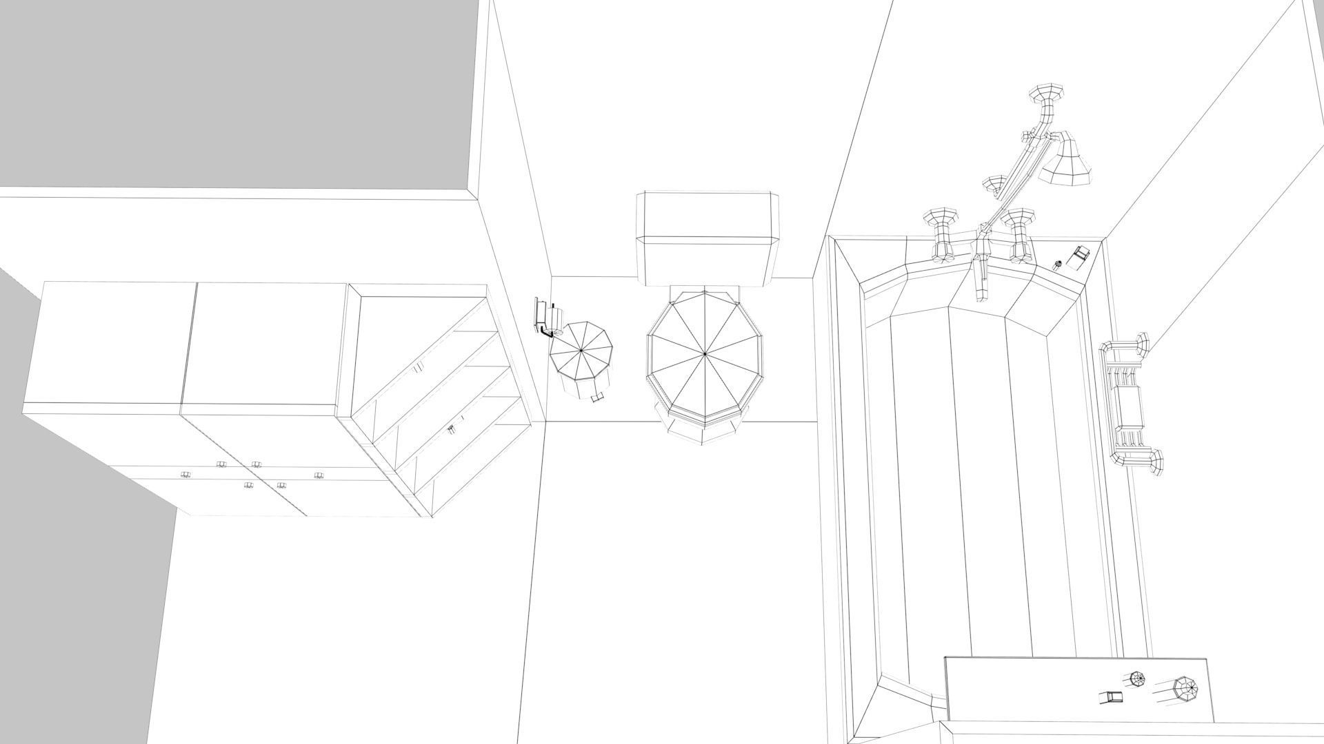 Cartoon Bathroom Low-poly 3D model_29