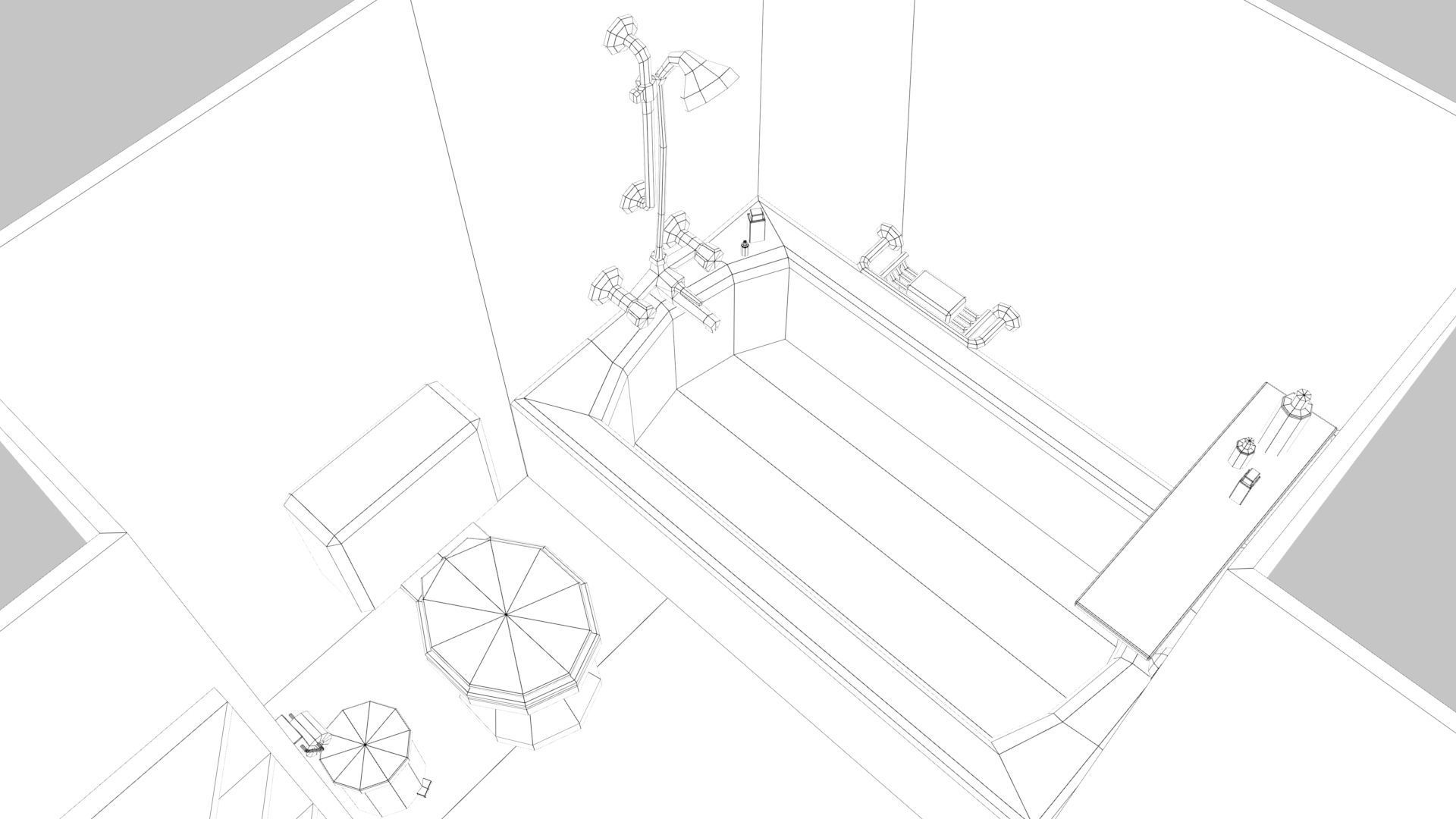 Cartoon Bathroom Low-poly 3D model_37