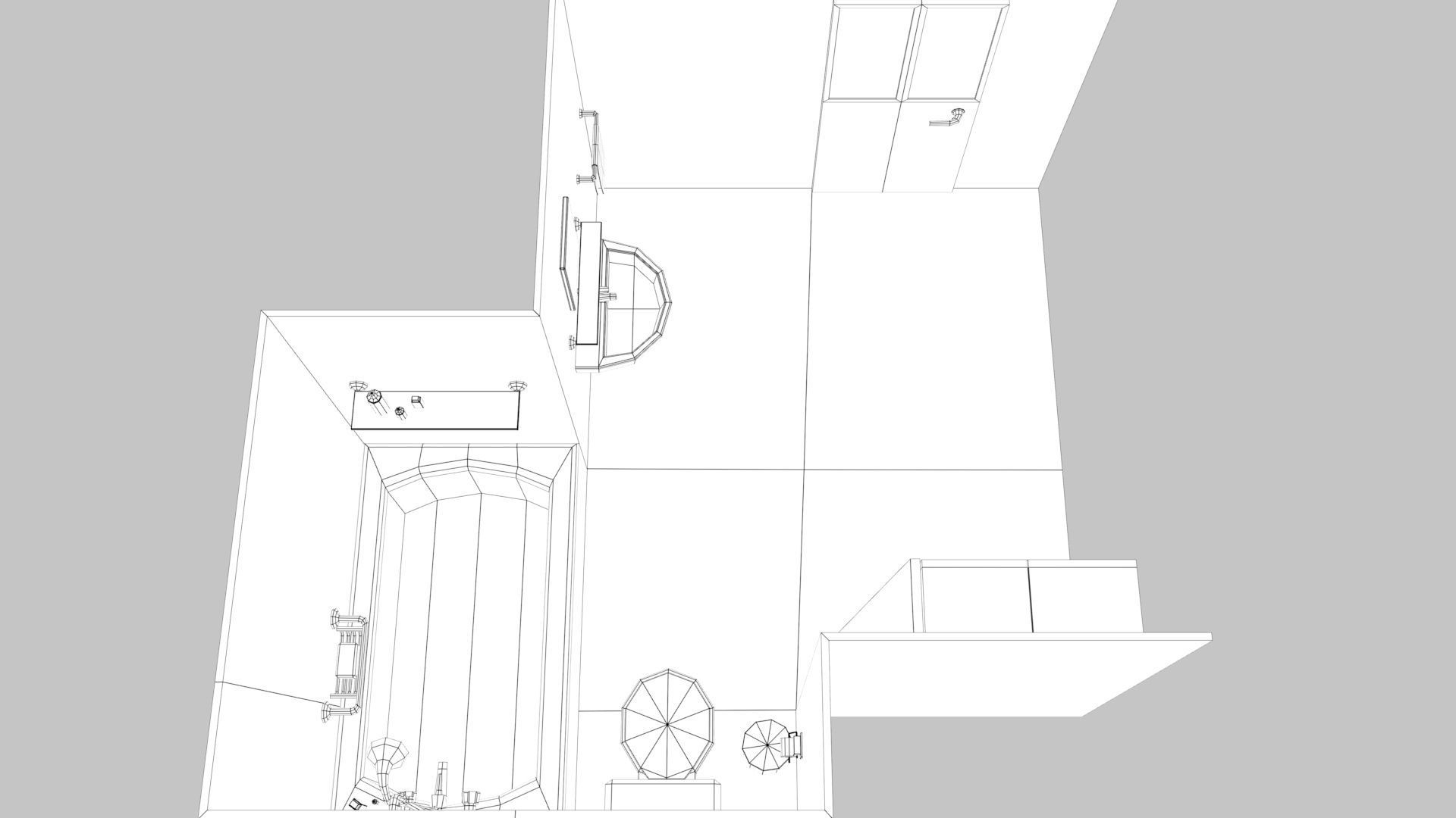 Cartoon Bathroom Low-poly 3D model_41