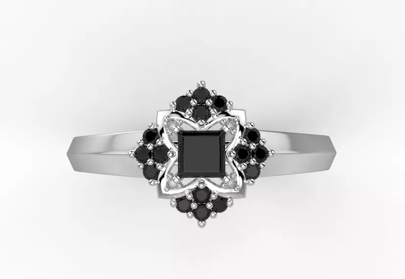 141203 R Regular ring with princess 3D print model