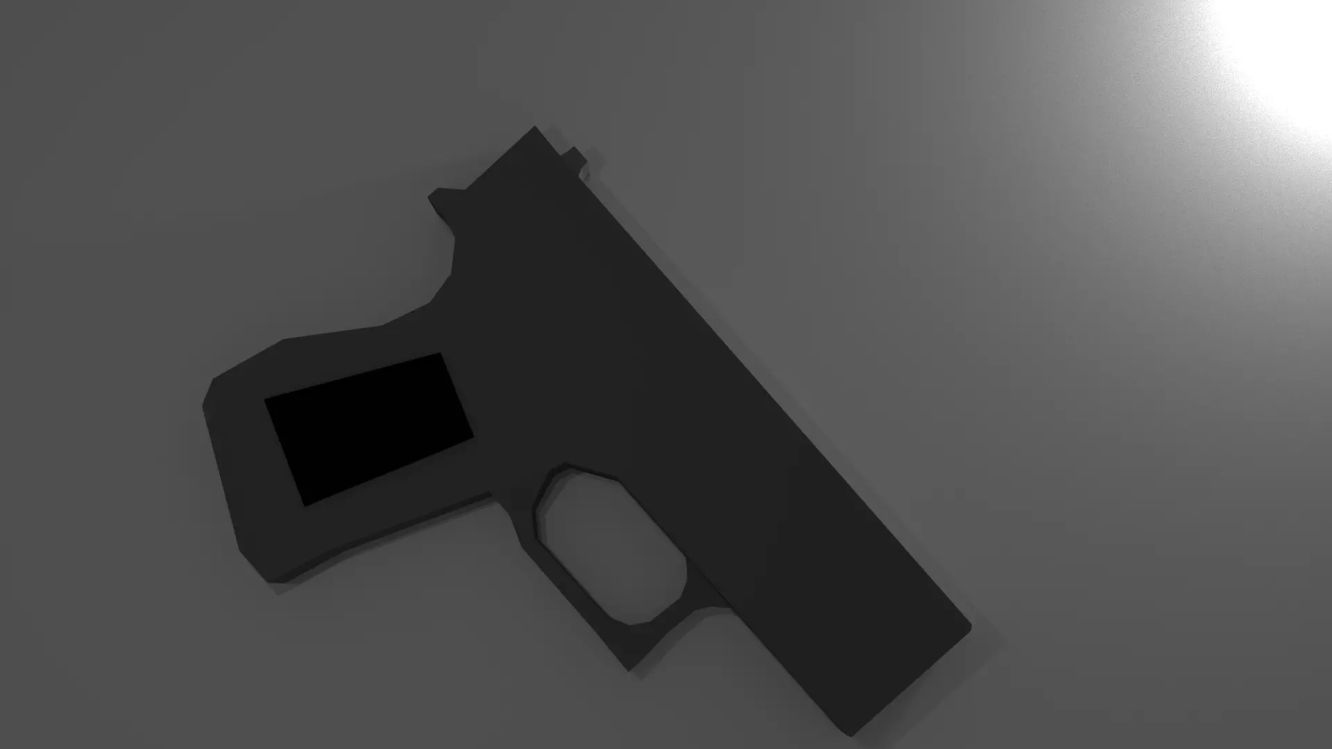 Low Poly Gun silhouette of Free low-poly 3D model_0
