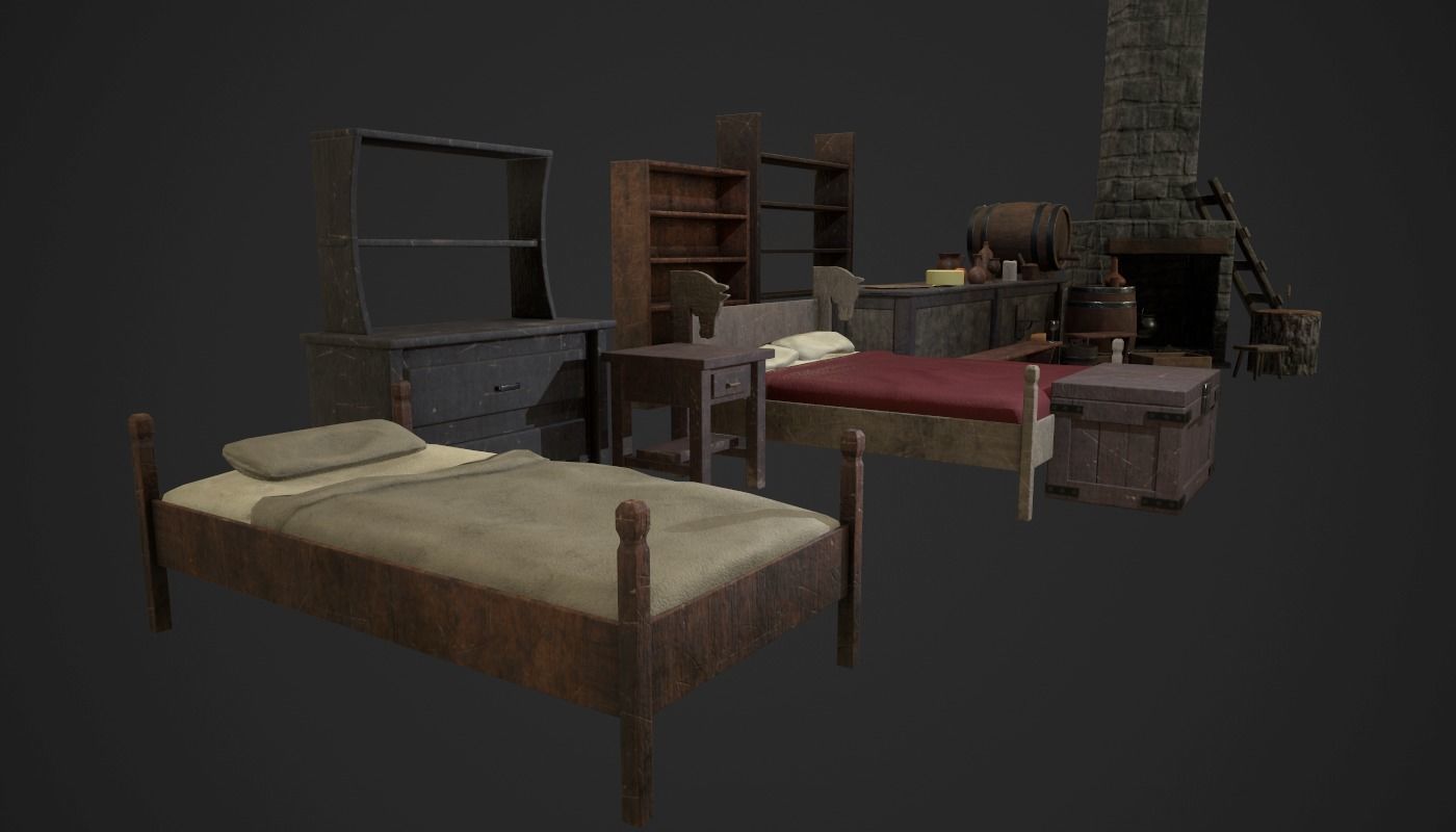 Tavern Pack Low-poly 3D model_2