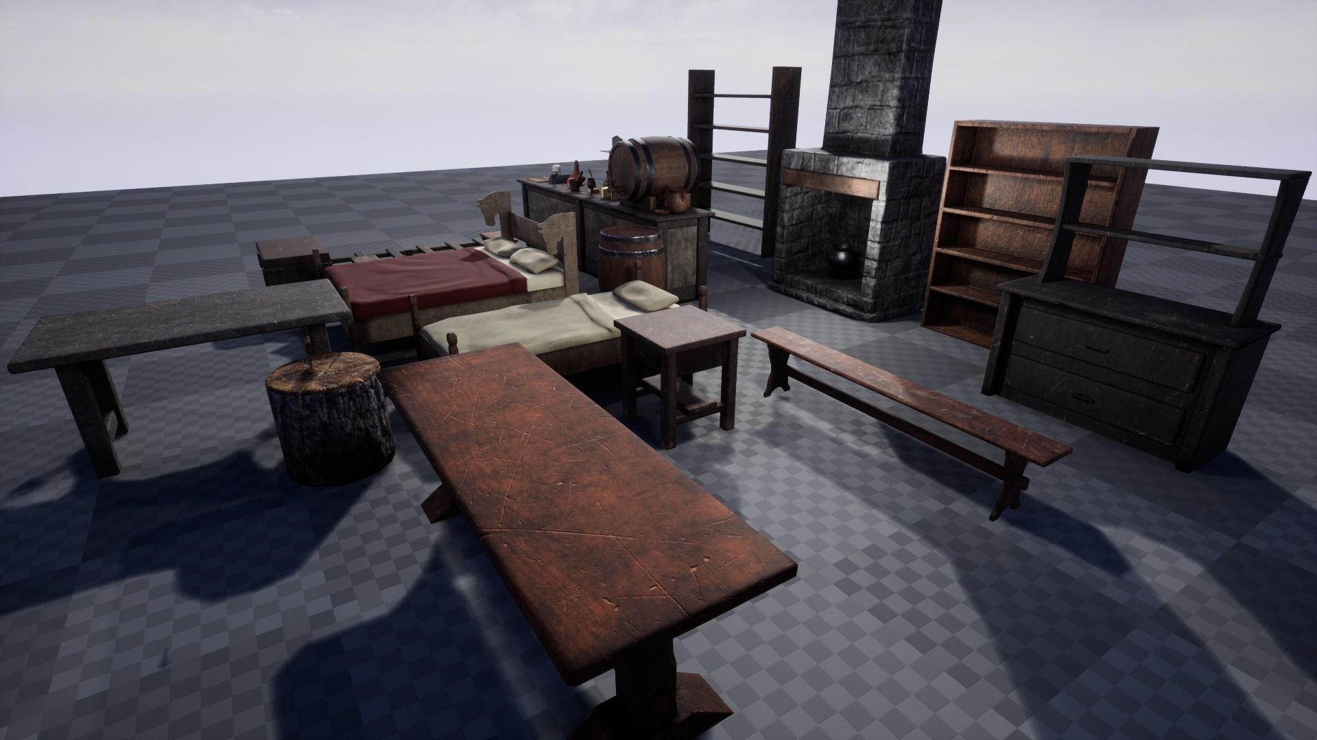 Tavern Pack Low-poly 3D model_8