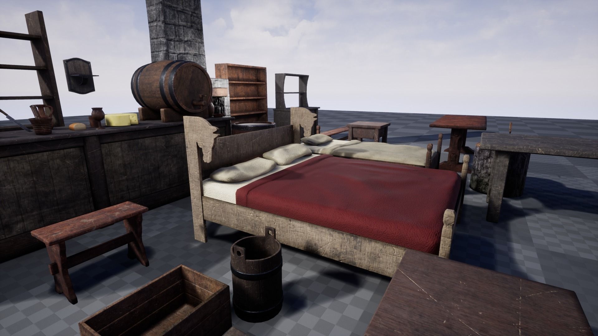 Tavern Pack Low-poly 3D model_9