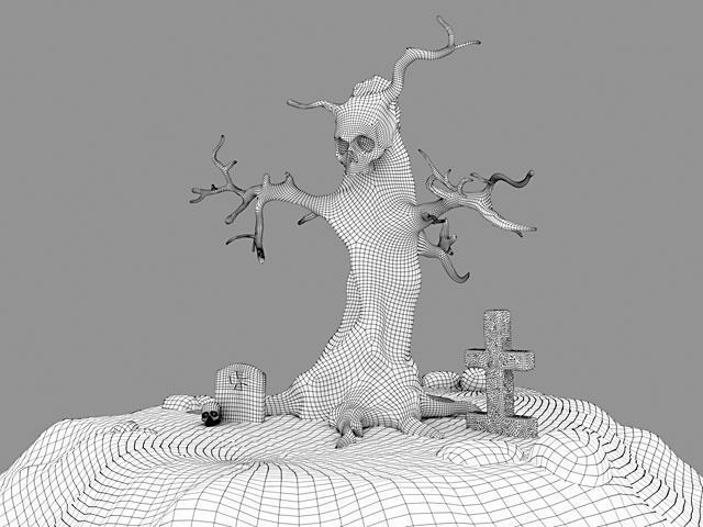 Evil Tree - Full Set Low-poly 3D model_9