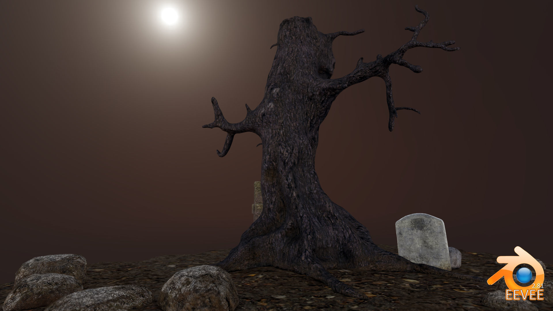 Evil Tree - Full Set Low-poly 3D model_7