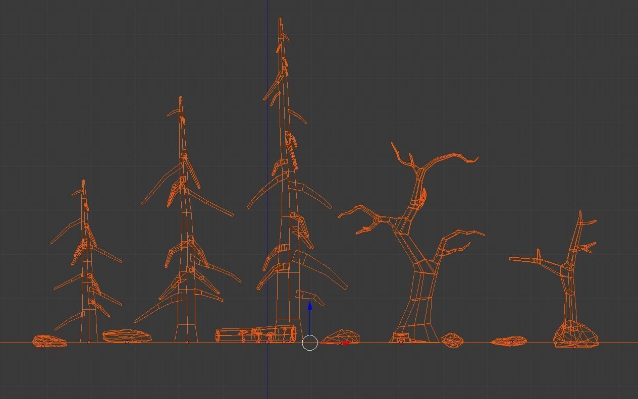 Dead Forest Pack Low-poly 3D model_5