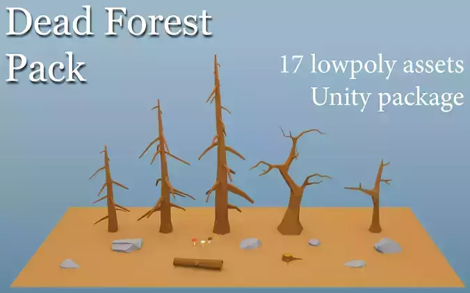 Dead Forest Pack Low-poly 3D model
