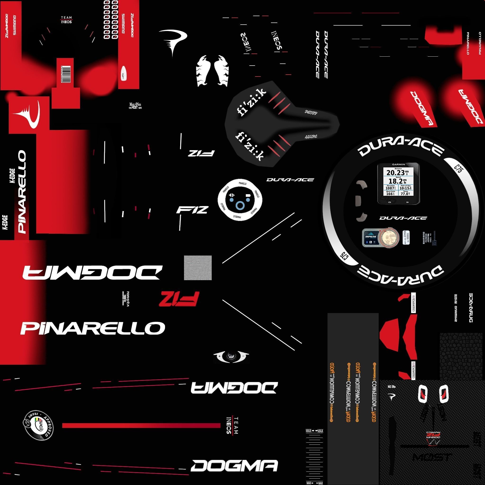 Pinarello Dogma F12 roadbike 3D model_17