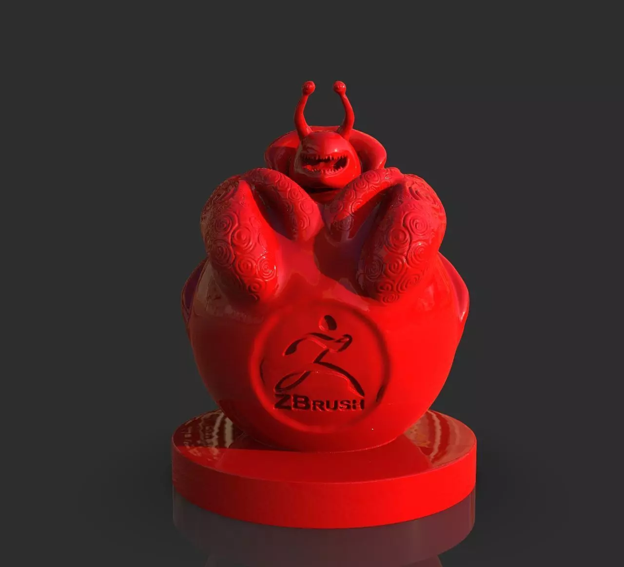 Crab Sphere ZBrush 3D Print Free 3D print model