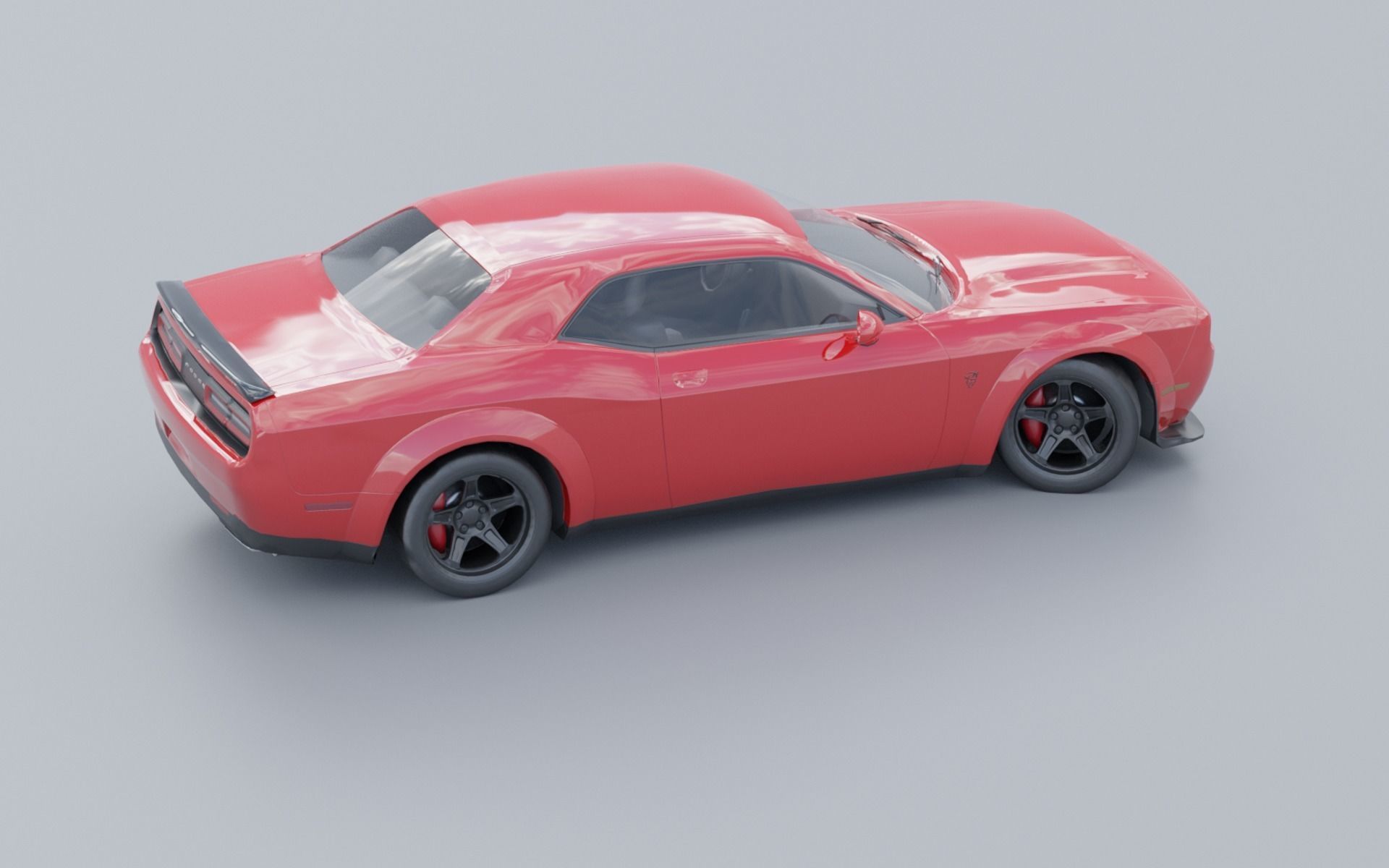 Dodge Challenger SRT PBR low poly Low-poly 3D model_8
