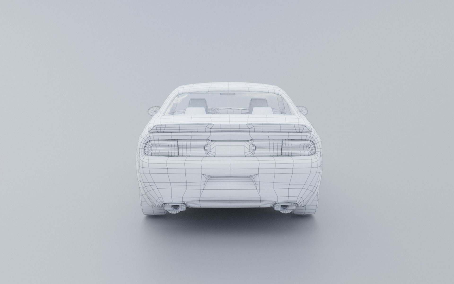 Dodge Challenger SRT PBR low poly Low-poly 3D model_11