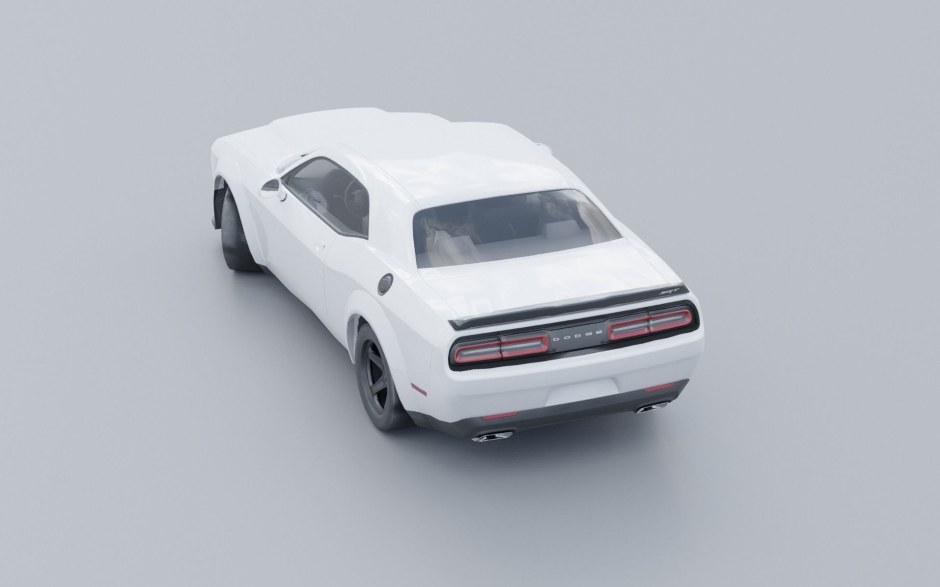 Dodge Challenger SRT PBR low poly Low-poly 3D model_6