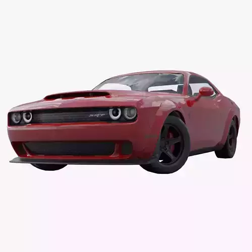 Dodge Challenger SRT PBR low poly Low-poly 3D model