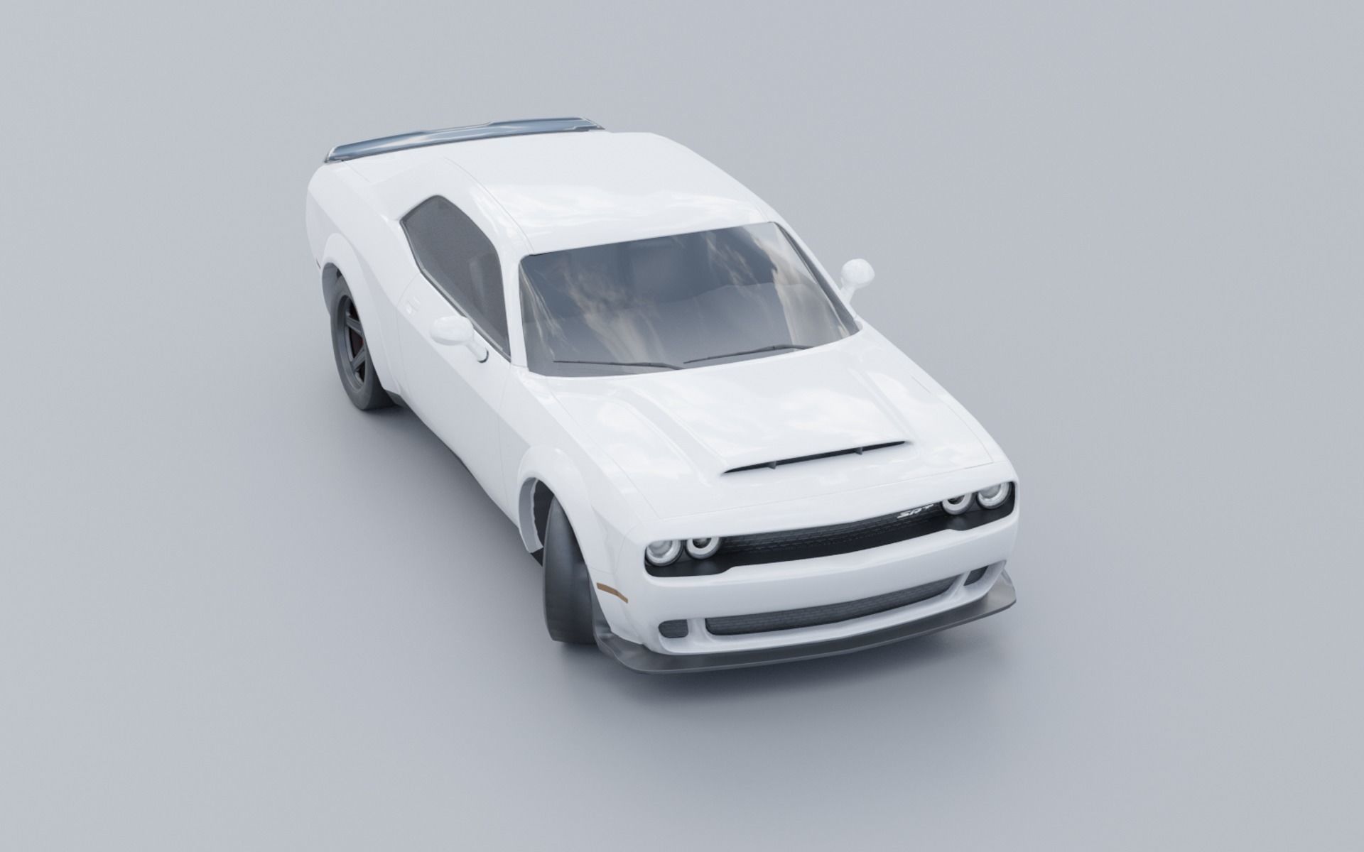 Dodge Challenger SRT PBR low poly Low-poly 3D model_5