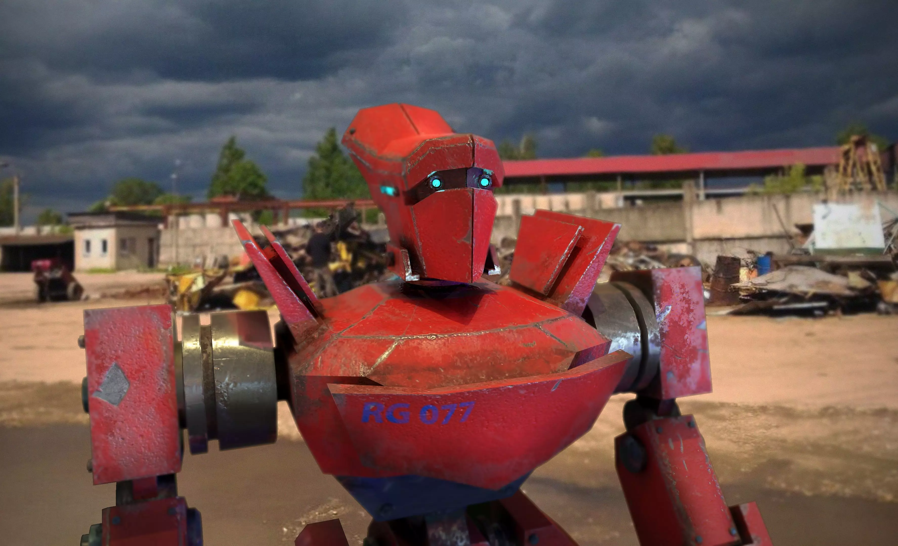 Robo 007 Low-poly 3D model