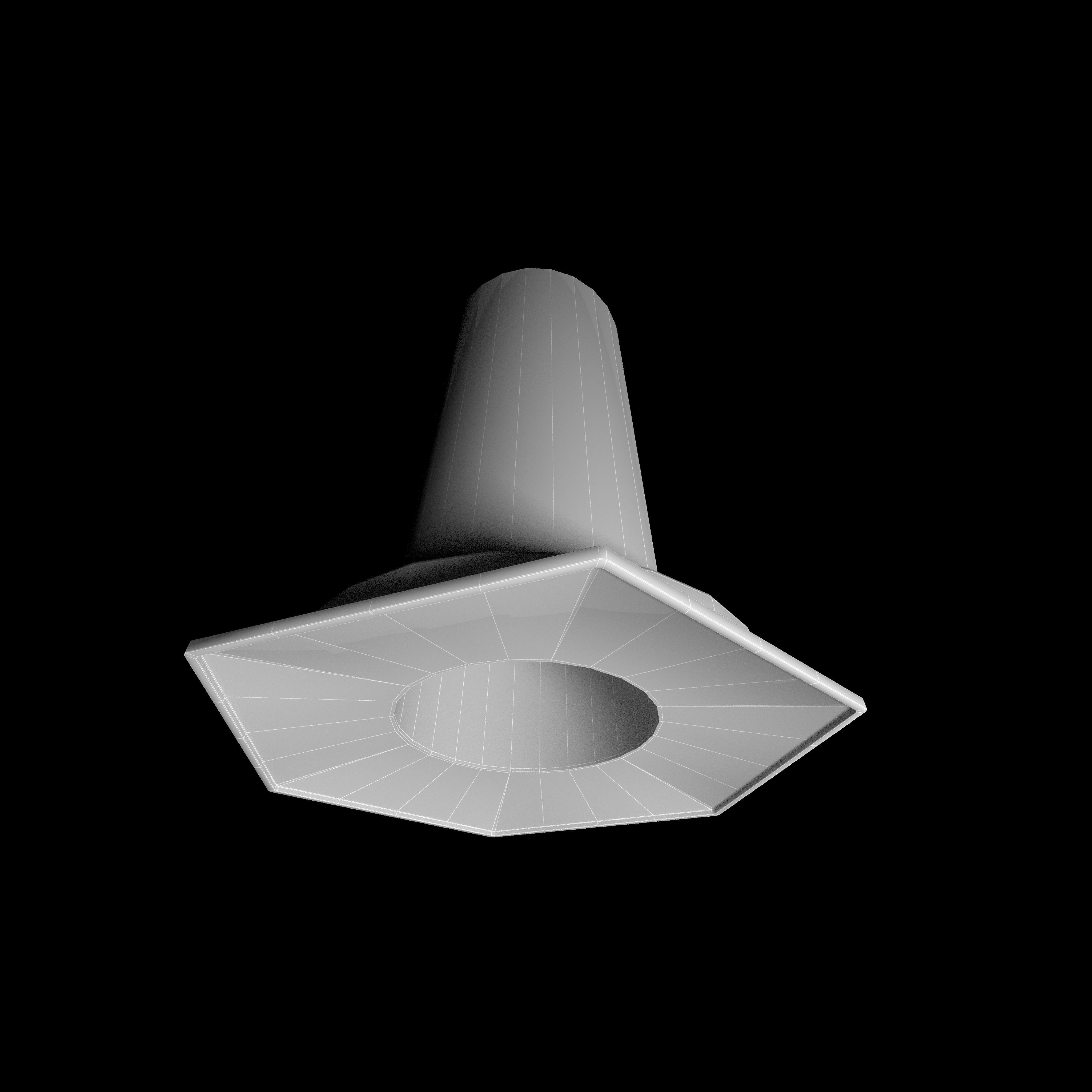 Traffic cone Low-poly 3D model_6