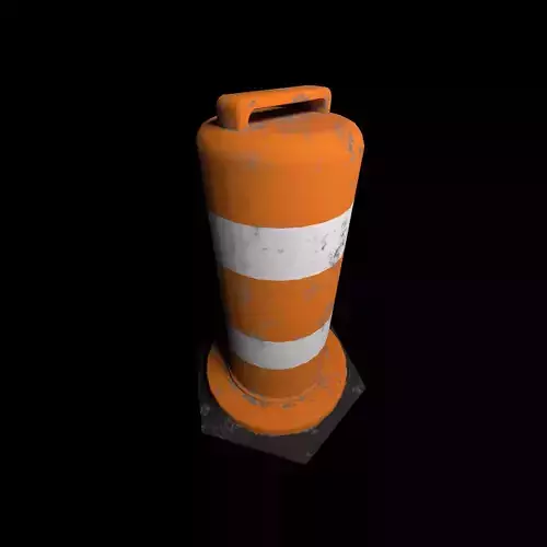 Traffic cone Low-poly 3D model