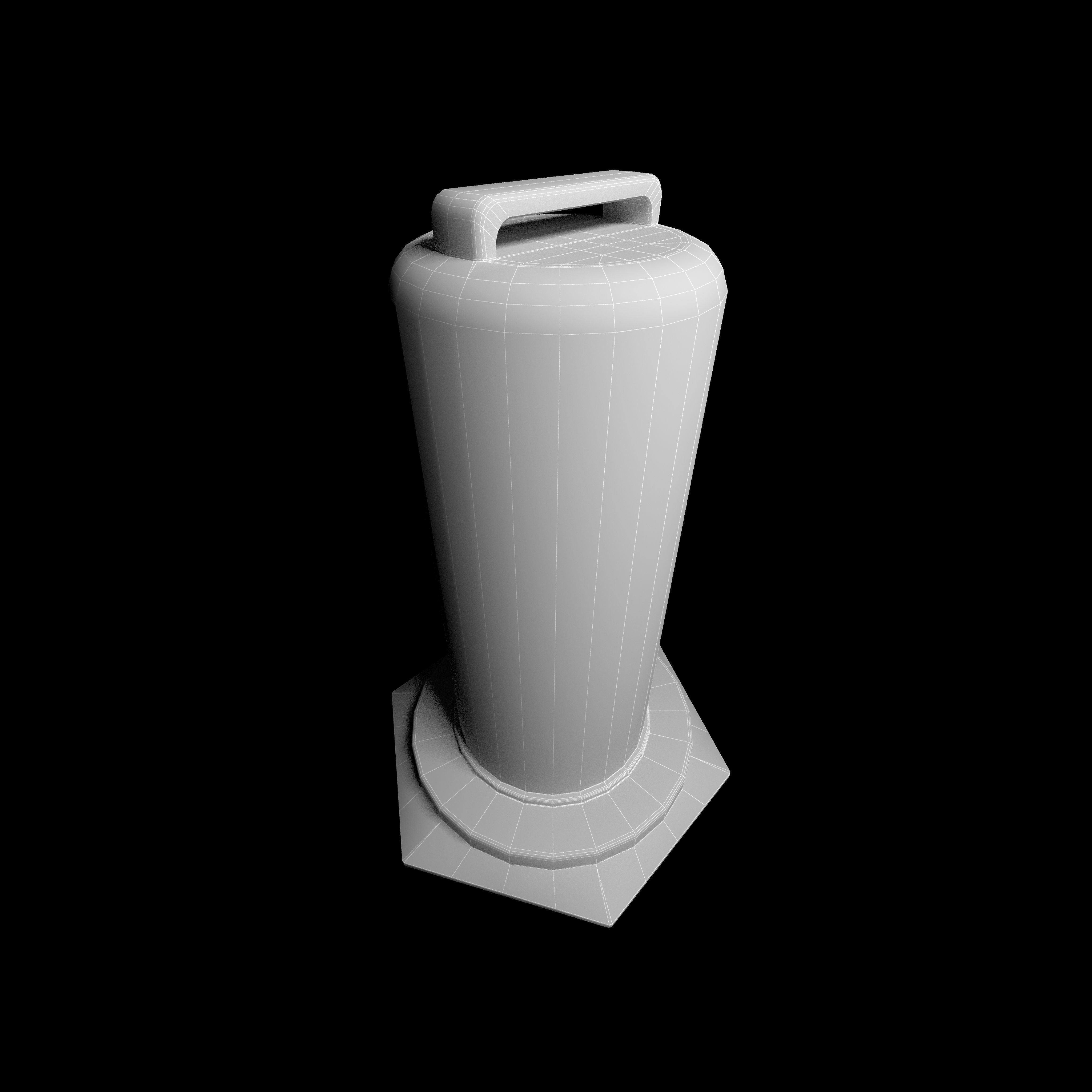 Traffic cone Low-poly 3D model_5