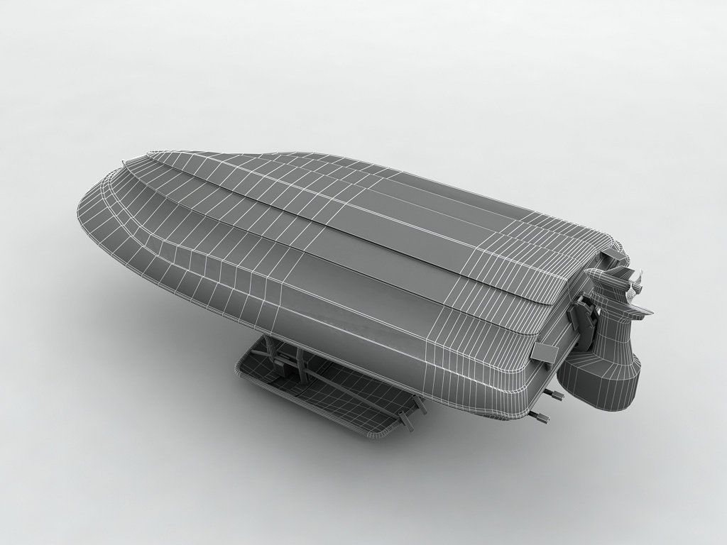 Fishing Motor Boat Boston Whaler 1 Low-poly 3D model_5