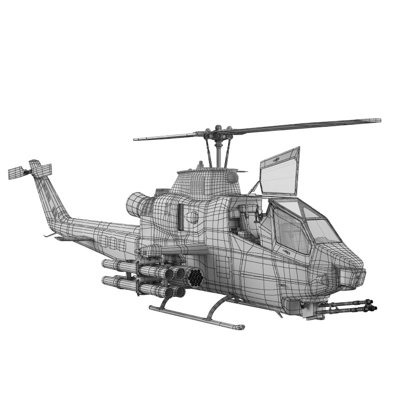 Helicopter Bell AH1 Cobra 3D model_13
