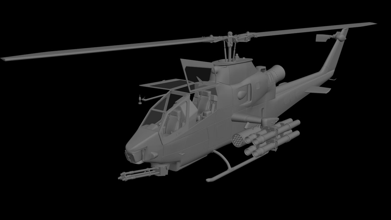 Helicopter Bell AH1 Cobra 3D model_14