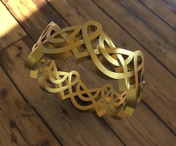 ring with Celtic ornaments 3D print model 3D print model