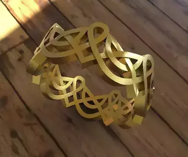 ring with Celtic ornaments 3D print model 3D print model
