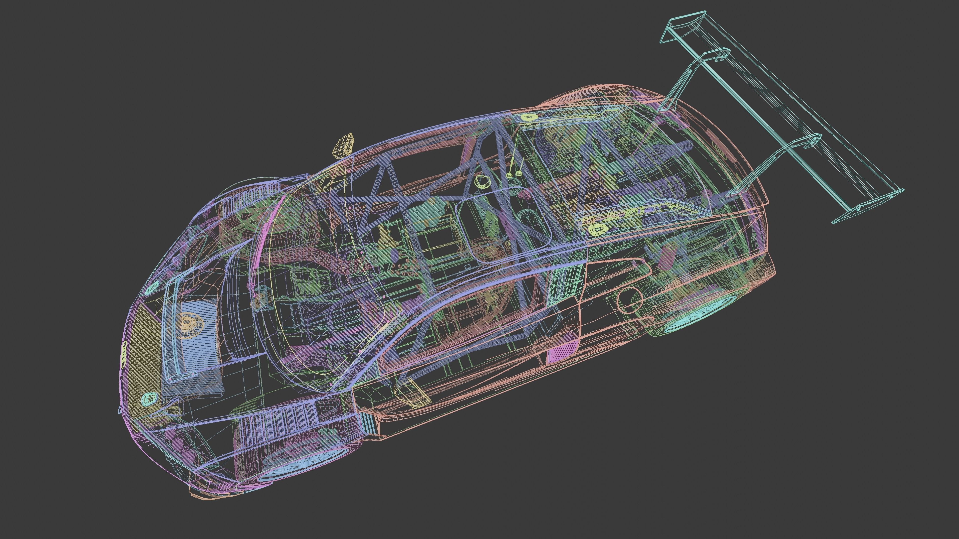 Audi R8 LMS 2019 EVO GT3 3D model_19