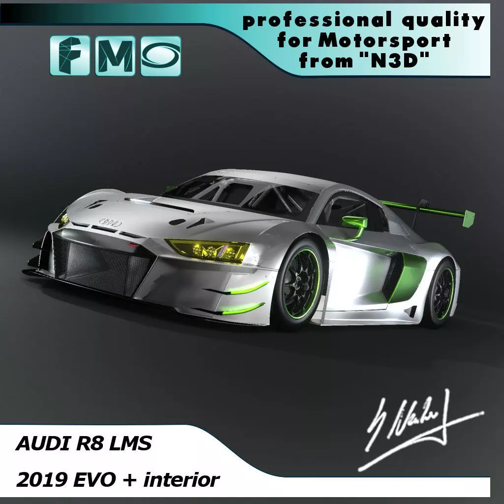 Audi R8 LMS 2019 EVO GT3 3D model_0