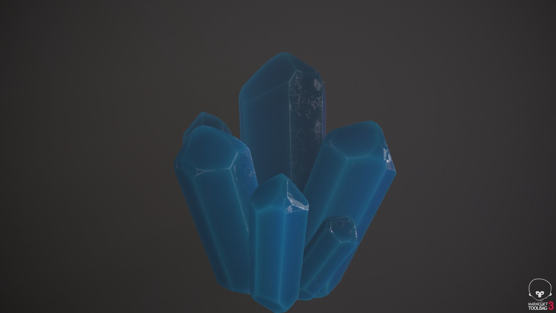 1 mineral lightblue Low-poly 3D model_11