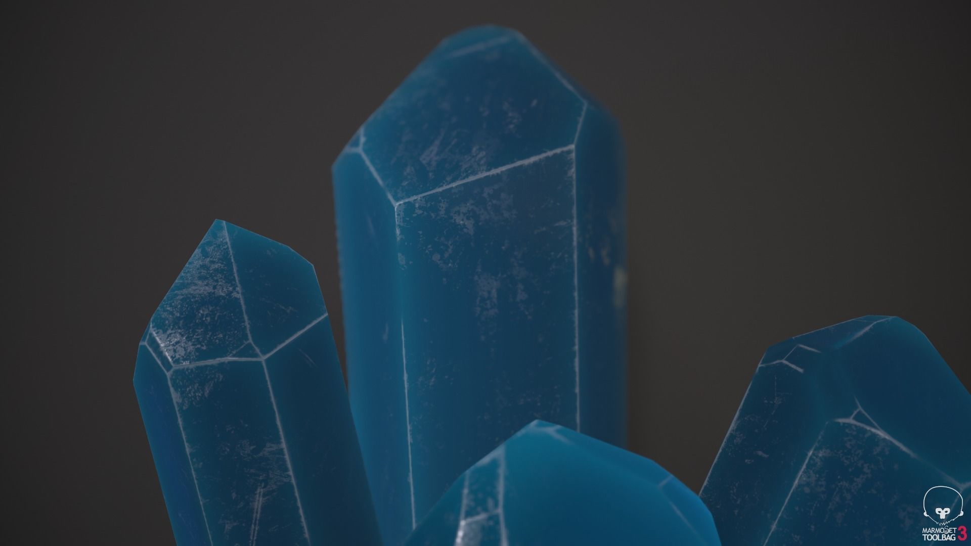 1 mineral lightblue Low-poly 3D model_9