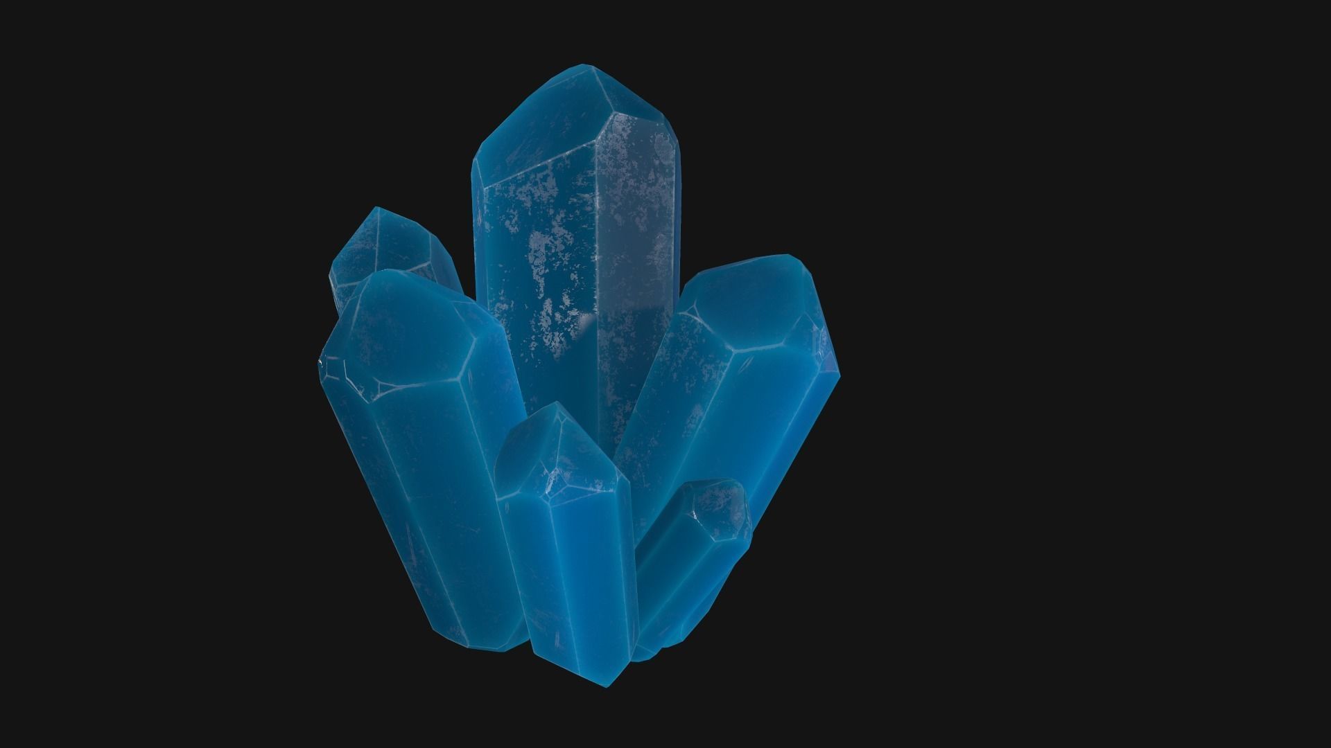 1 mineral lightblue Low-poly 3D model_3