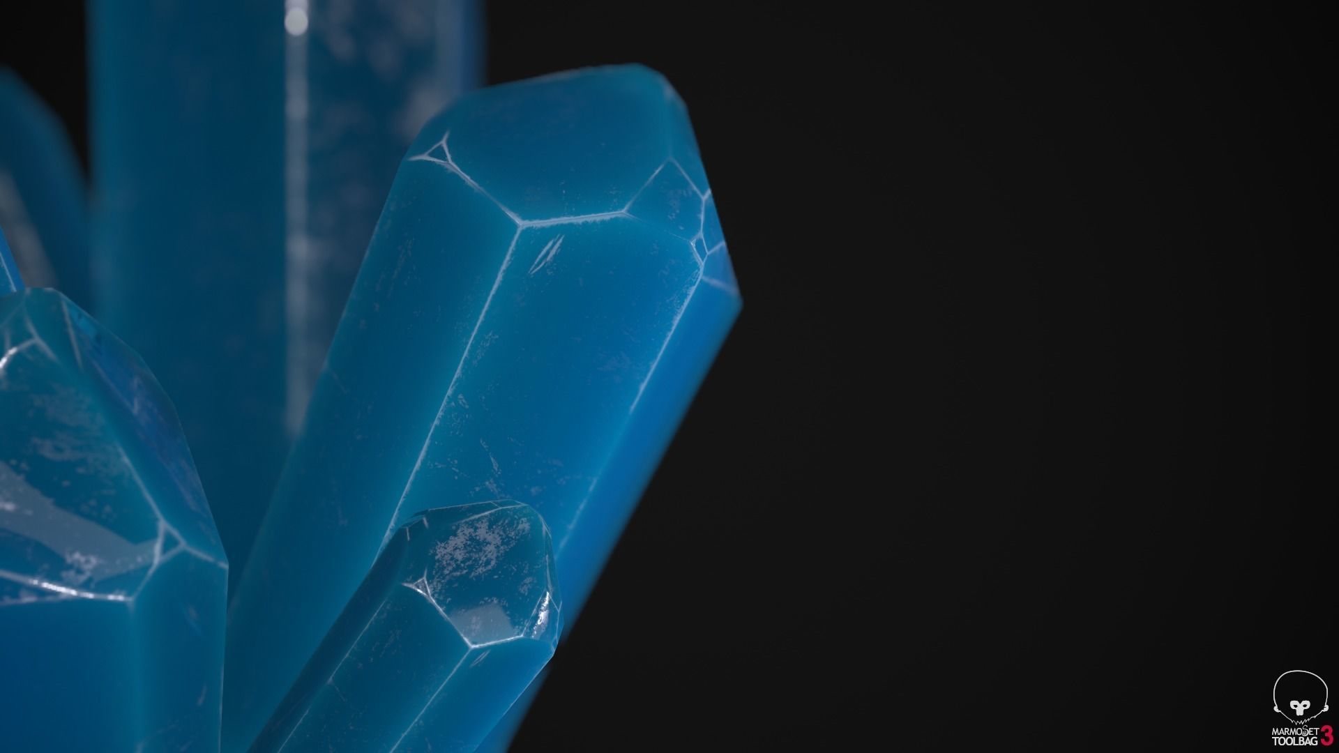 1 mineral lightblue Low-poly 3D model_1