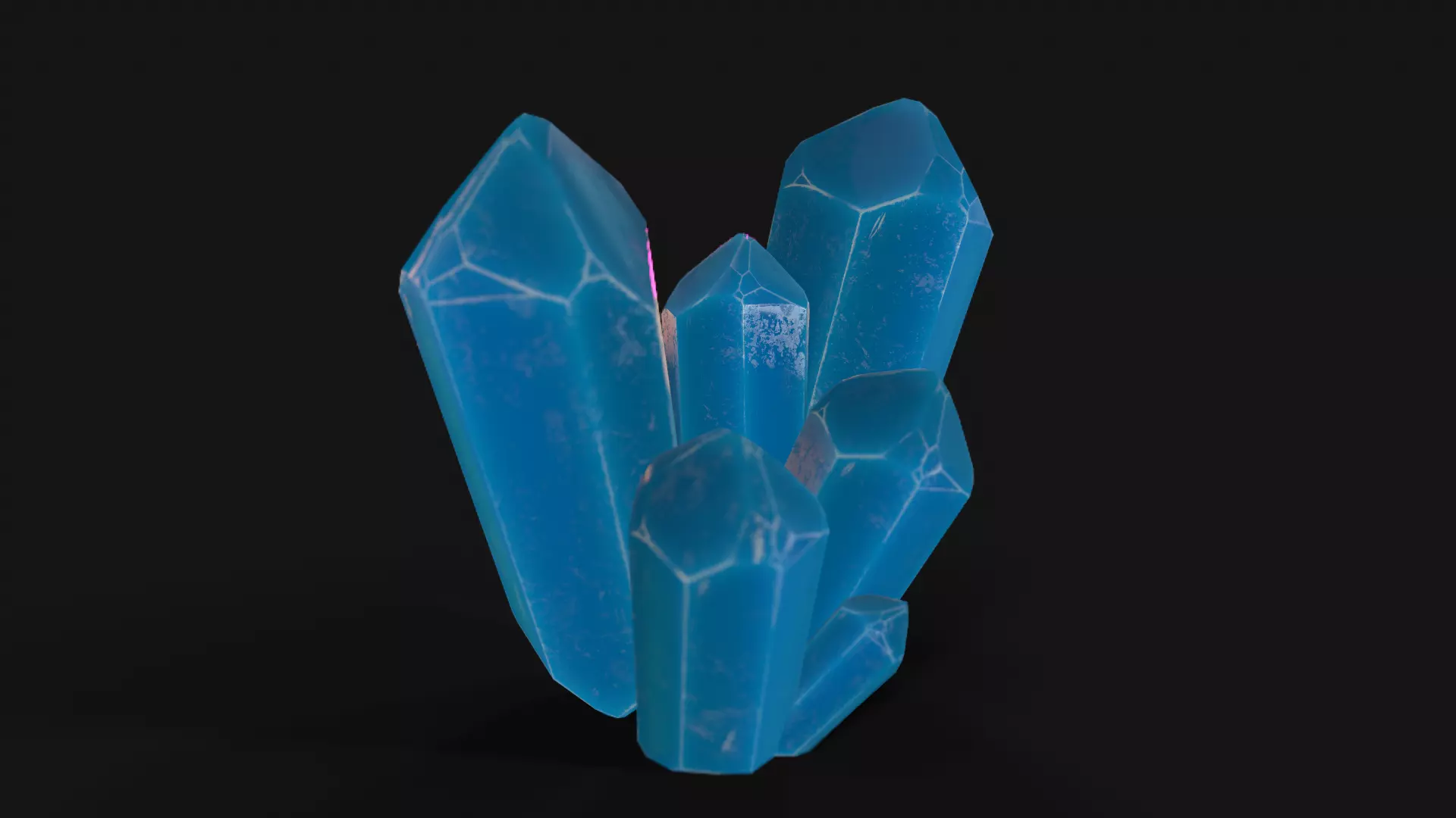 1 mineral lightblue Low-poly 3D model_0