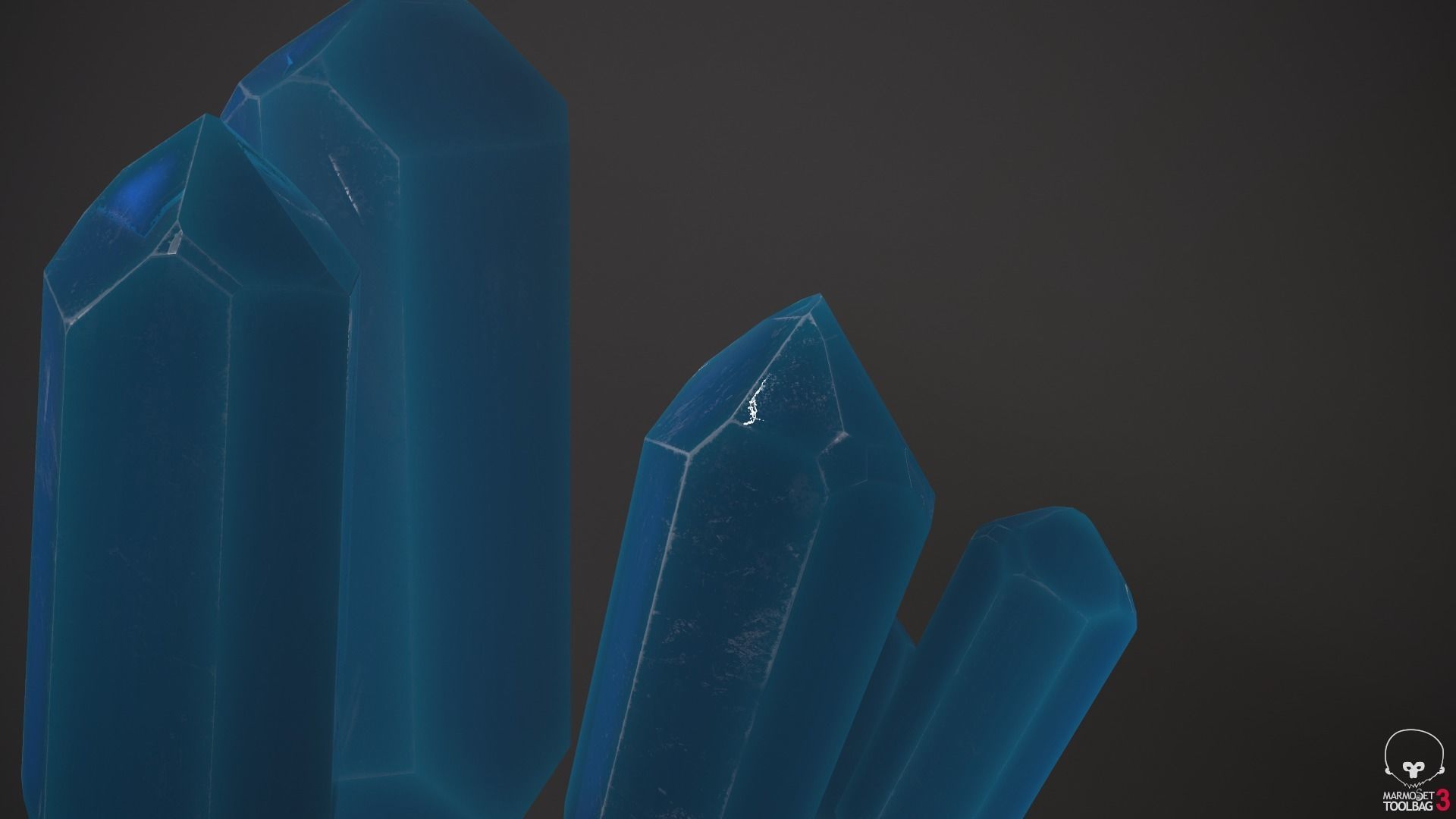 1 mineral lightblue Low-poly 3D model_10