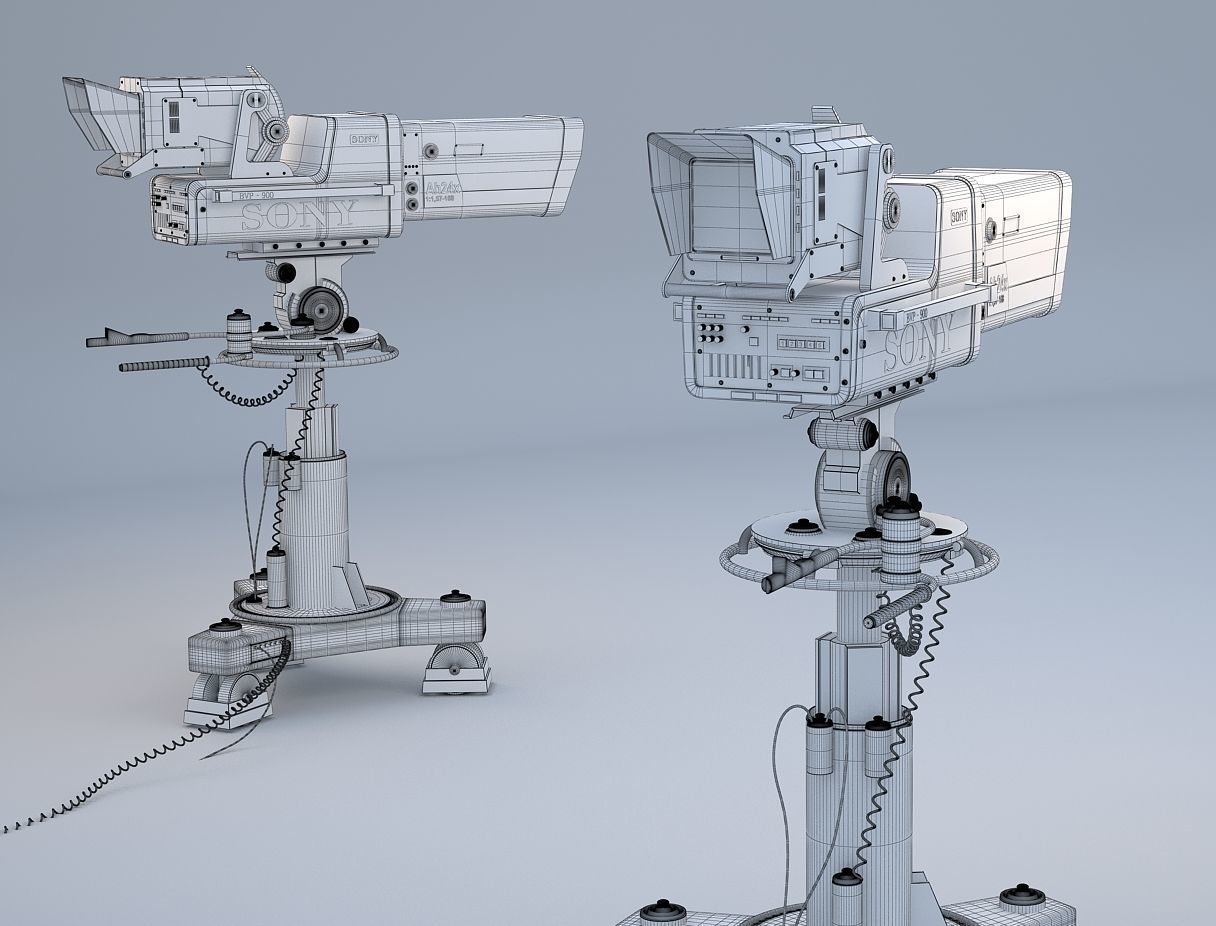 Professional SONY BVP 9000 STUDIO CAMERA 3D model_1