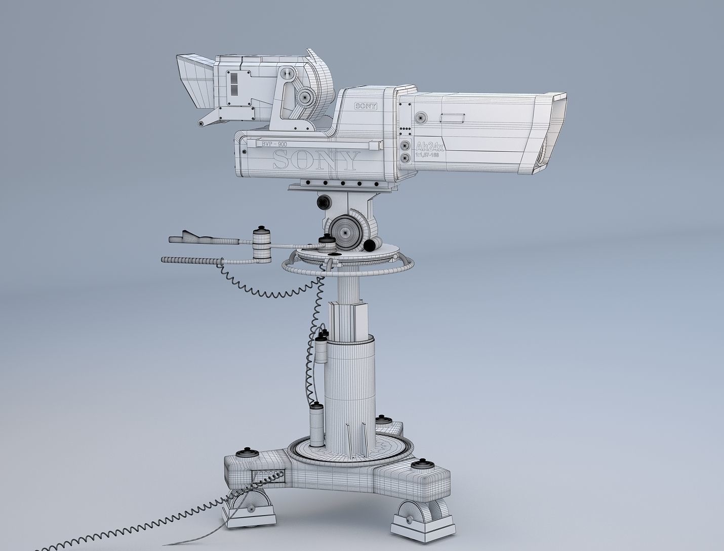 Professional SONY BVP 9000 STUDIO CAMERA 3D model_3