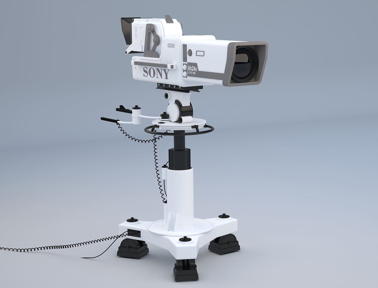 Professional SONY BVP 9000 STUDIO CAMERA 3D model_4