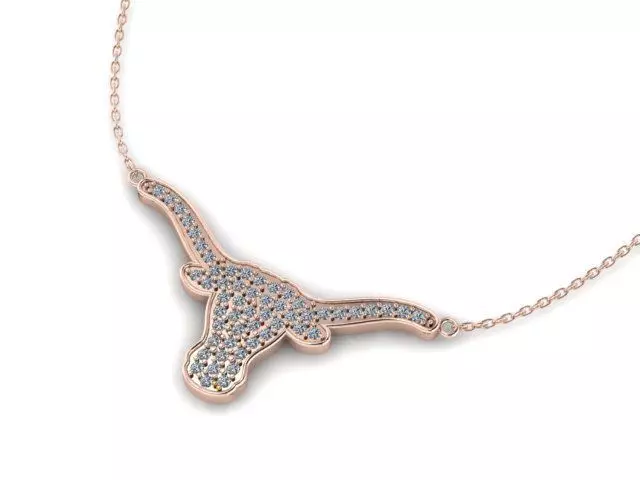 Long horn pendant 3D print model