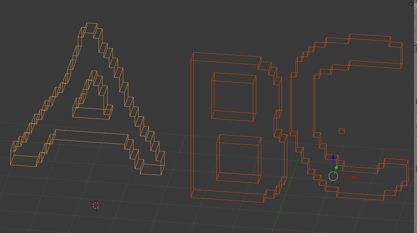 playdough cut out of the ABCs part one Free 3D model_1