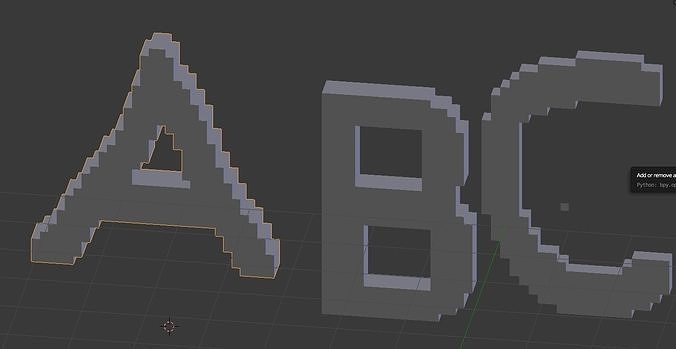 playdough cut out of the ABCs part one Free 3D model