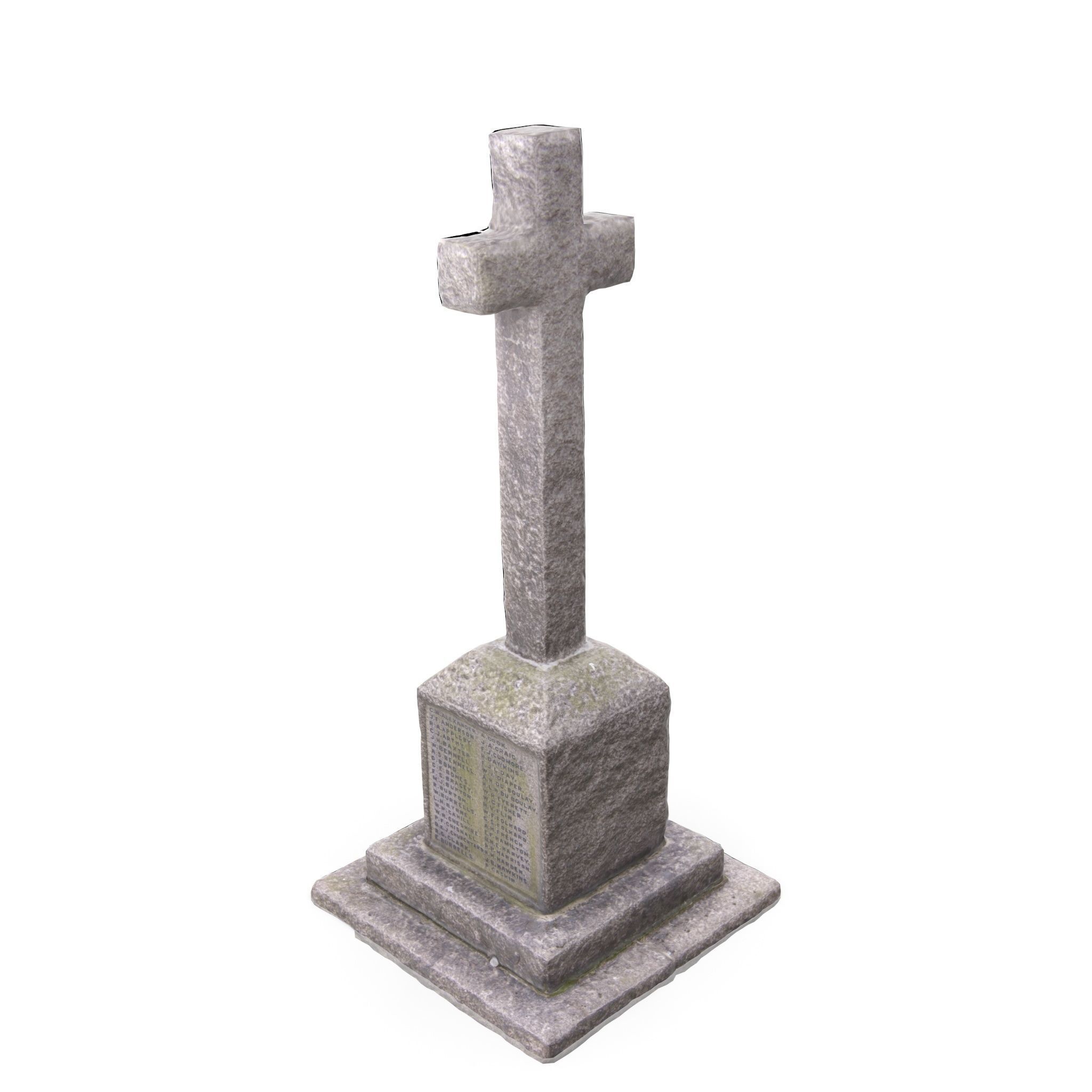 Saint Botolphs Cross War Memorial Stone Sculpture 3D model_12