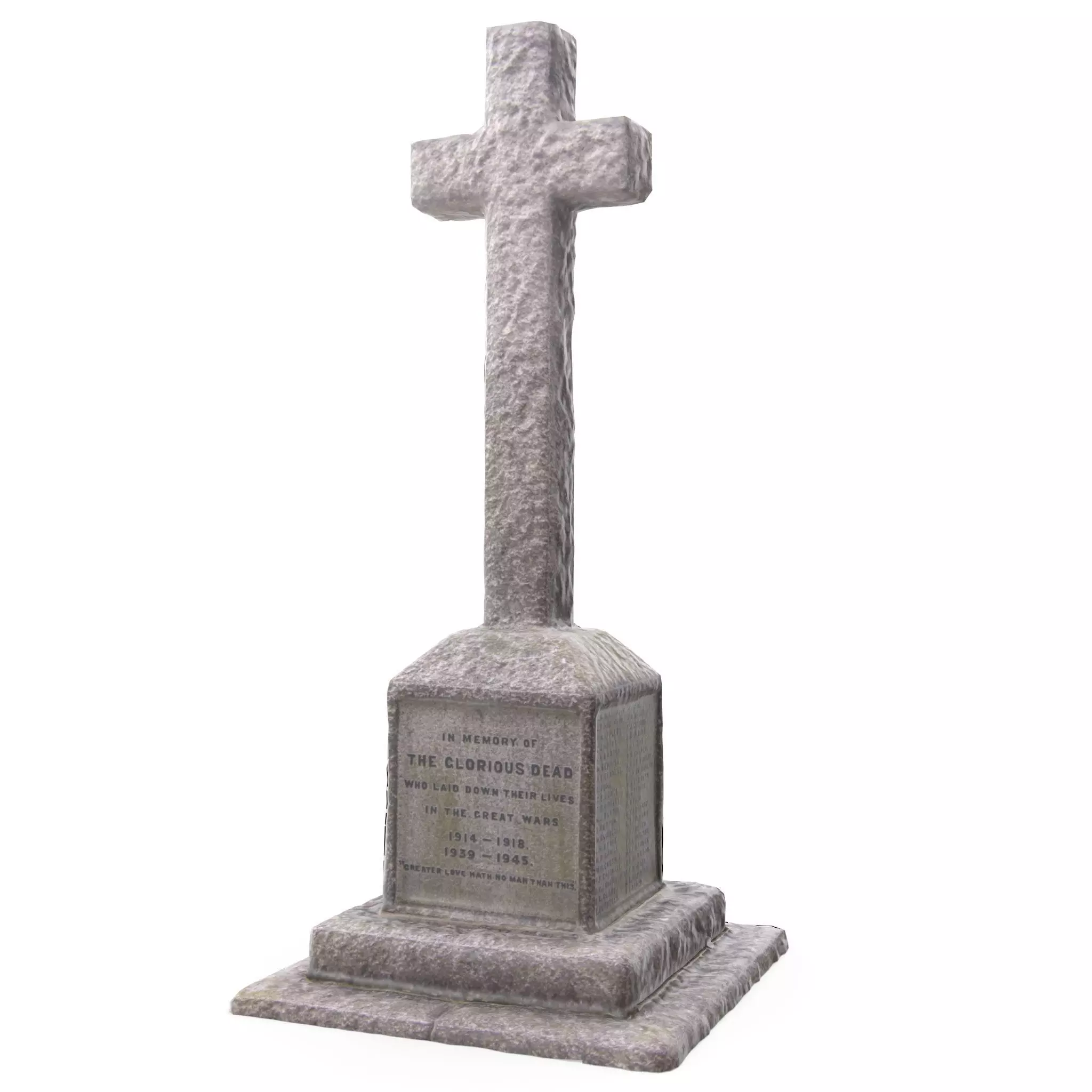 Saint Botolphs Cross War Memorial Stone Sculpture 3D model_0