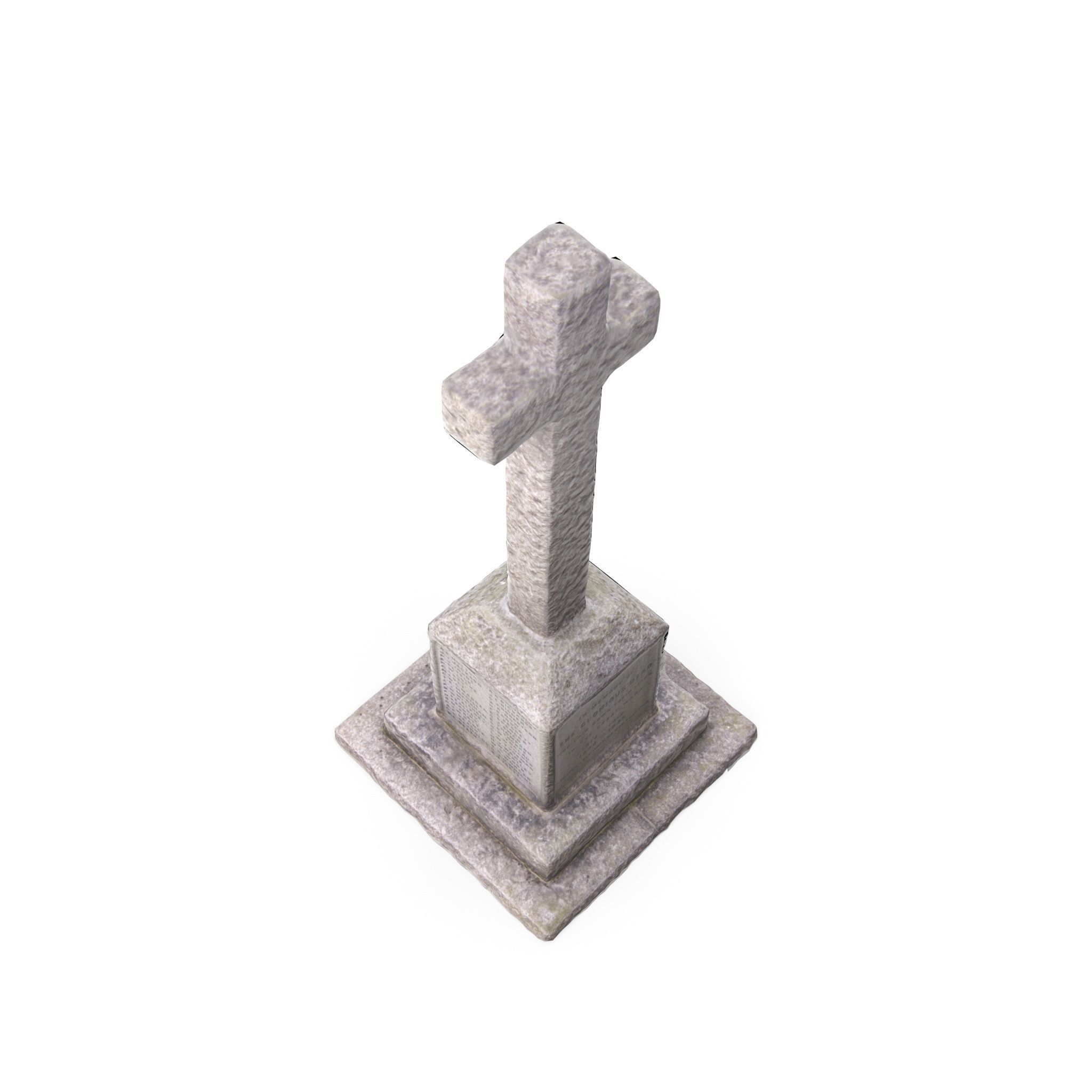 Saint Botolphs Cross War Memorial Stone Sculpture 3D model_5