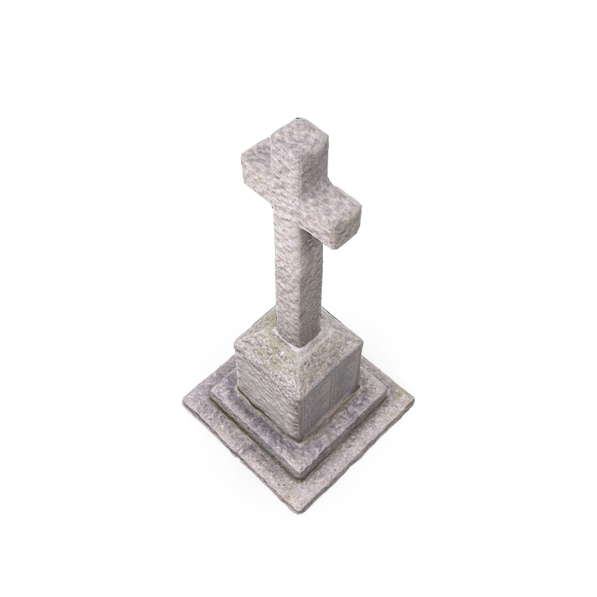 Saint Botolphs Cross War Memorial Stone Sculpture 3D model_6